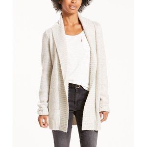SOLD - Levi's Long Thick Open Cardigan Sweater, Gray